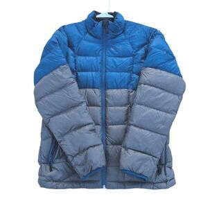 Oakley Goose Down Teal Gray Puffer Outdoor Winter Jacket Mens Size Medium